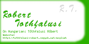 robert tothfalusi business card